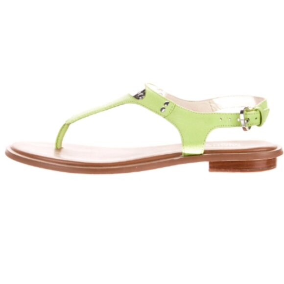 Michael Michael Kors Leather T-Strap Sandals Women's Size: 7 - Picture 1 of 5